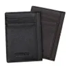 GUBINTU Genuine Leather Men Slim Front Pocket Card Case Credit Super Thin Fashion Card Holder trave wallet tarjetero hombre287A