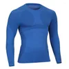 Hommes Body Shapers Shaper Compression Building Manches O Tops Poitrine Sous-Vêtements Binder Cou Longues Hommes Chemises