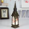 Decorações de Natal Snow Globe Lantern Decoração de casa Igreja em forma de água cheia de ornamentos de férias de sala de estar com mesa de trabalho Gifra