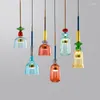 Pendant Lamps Ins Colourful Glass Lights Led Color Candy Hanging For Living Room Decor Chandeliers Dining Light Luminaires