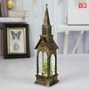 Decorações de Natal Snow Globe Lantern Decoração de casa Igreja em forma de água cheia de ornamentos de férias de sala de estar com mesa de trabalho Gifra