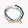 Strand S2881 Bohemian Fashion Jewelry Strands String Armband Blandade pärlor stjärna Pedant Charms