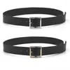 Ceintures Ceinture en cuir PU pour femmes Boucle carrée Pin Jeans Noir Chic Fantaisie Vintage Sangle Femme