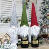 Decorações de Natal 3pcs Face Doll Shape Bolsa de champanhe Decoração Favores de lembrança