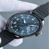 Orologi da polso di lusso di fabbrica IW502003 Orologi meccanici automatici da uomo Orologi da polso da pilota di marca 47mm quadrante blu2233