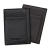 Gubintu Genuine Leather Men Slim Front Pocket Card Credit Super Thin Fashion Card Titular Trave Wallet Tarjetero HOMBRE311O