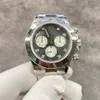 腕時計のハンドブックモイサナイト時計は、時計のoorologioをアイスアウトします。 40 mm Sapphire Green Round Rolec Mens折りたたみバックルDE LUXE RELOGIOクリスマスM126600オートマチック
