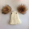 Accessori per capelli Bambini Inverno Bambino Bambino Pelliccia sintetica Farfalla Nastro Cravatta Cappello Berretto con 2 Due doppi pompon Sciarpa Orecchie per ragazza