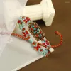 Bracelets de charme bohemian estilo folclórico nepal string string retro skew knot corda multicolorida pura manuada glamour jóias de pulseira para mulheres