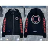 Designer Hart Hoodie Chrome Mens Hoody Kleding Kleding Kap Kruisbloemarm Voorkant Gedrukt Horseshoe Pocket Zipper 11