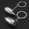 Keychains Creative Airplane Turbine Pendant Key Ring Fashion Keychain Storage Keys Portable Engine Jewel Silver Decoration Men Eloy