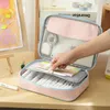 Angoo Fabric Pad Bag Pen Pencil Case Hit Color Storage Pouch Organizer per Set di cancelleria A5 Book Office School A7174