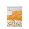 Boîtes de rangement 7 poches coton mural sac maison chambre placard porte divers vêtements support suspendu CSocks jouets clés sacs de tri