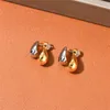 Stud INS Metal Gold/Silver Water Drop Color Matching Detachable Earrings Simple Personality Female Jewelry Accessories 86DA