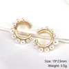 Backs Earrings 5Pairs Elegant Pearls Ear Cuff For Women Trendy Gold Color Circle Earclips Female Stackable No Piercing Earcuffs