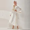 Ubranie etniczne abaya haftowane cekiny z koralikami moda muzułmańskie kobiety długie sukienka meczet Ramadan modlitwa szlachetna luksus