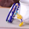 Strand Groothandel Natuursteen Armbanden Lapis Lazuli Ronde Boeddha Kralen Met Lantaarn Pendnat Kristal Armband Voor Vrouwen Mannen Sieraden