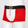 Underpants Men's Panties Velvet Boxers Elastic Waistband Boxer Brief Low Waist Bulge Pouch Shorts Christmas Lingerie Sleepwear