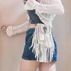 Evening Bags Bolsos Fringe Tassel Shoulder Bag For Women Messenger Bohemian Style Girl Chain Crossbody Faux Suede Mujer Bolso Flecos