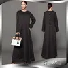 Etniska kläder Mujer Abaya Maxi Muslim modeklänning Turkiska långa klänningar i storlek för kvinnor Black Robe Musulman de Mode Longue Femme