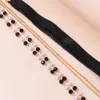 Leg Chain Boho Style Black White Beaded Tassel Thigh Chains Simple Casual Gold Color Chain Festival Body Accessory for Women