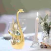 Dijkartikelen Holder lepel koffiebasis lepels Swan Dessert Fork Organizer opslagset gouden tafelsgerei eetstokjes rackcutlerie