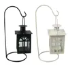 Candle Holders Black/White Moroccan Wedding Light Romantic Holder Retro Hanging Lantern Lamp Decor For Dinner Home G99A