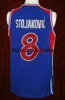 #8 Peja Stojakovic Team Jugoslavija Jugoslavia Maglia da basket classica retrò Uomo cucita con numero personalizzato e nome maglie