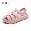 검투사 패션 샌들 슬라이드 여성 Utune janpanese Summer Style Garden Shoes Unisex 저항성 두꺼운 단독 해변 판 투파 T221230 707