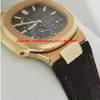 orologio di lusso moda nuovo 5712r001 quadrante nero oro rosa 18 carati cinturino in pelle nera 40 5mm orologi automatici da uomo orologio da polso238D