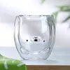 Mugs 280ml Creative Cute Bear Double-layer Coffee Mug Cartoon Baby Duckling Animal Milk Glass Lady Gift Cup