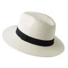 Kobiety Panama Jazz Top Hat Słomka słomka czapka mężczyzn na plaży Hats Hats Wakacyjne czapki podróży wiosna lato przyczynowe sunhat sunhats