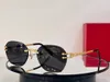 occhiali da sole da donna versione alta classici aste con fibbia a ferro di cavallo senza cornice stampa laser profonda HD 3.0 originale perfetto CT0035RS SAZE 56 18