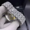 2022 Nuova versione Pietre Moissanite Orologi Argento PASS TEST Diamante da uomo T op qualità Movimento meccanico ETA Luxury Full Iced Out 2-Tone lucido Orologio