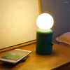 Lampade da tavolo Lampada da scrivania a LED con ricarica wireless Ricaricabile tramite USB 10W Luci da lettura colorate per la protezione degli occhi della luce notturna da comodino