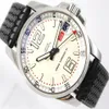 Zupełnie nowa sprzedaż Miglia XL White Dial Men Automatyczne maszyny zegarek ze stali nierdzewnej Męskie sportowe zegarki gumowe 218Q