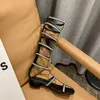 2022 Bot Ayakkabı Sandaletleri Yeni Moda Kadın Ayakkabı Rhinestones Gladyatör Parti Bayanlar Slaytlar Yaz Kadın Topuklu Pompalar T221209 223