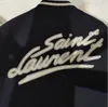 Мужская куртка Новые дизайнерские осенне-зимние куртки для мужчин Saint Street Классическая бейсбольная куртка Женская куртка Laurent Модная мужская одежда Saints Hip Hop Parka Ysls 9165