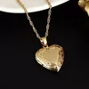 18 тыс. Тонкое желтое золото, заполненное сердцем, новая подвесная ожерелье бесплатно подарочная коробка