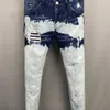 M￤ns jeans 2022 FW 23SS Luxury Brand Designer D2 Men denim dsquare broderi byxor mode h￥l byxor herr kl￤der USA storlek 28-38l3e9