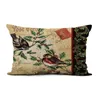 Pillow Nordic Birds Vintage Linen Pillowcase 40 60 Living Room Sofa Cover 30 50 Home Decoration Car Lumbar