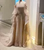 Aso 2023 Arabic Ebi Champagne Luxurious Prom Dresses Lace Beaded A-line Evening Formal Party Second Reception Birthday Engagement Gowns Dress ZJ443