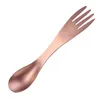 Dijkartikelen Sets Outdoor Camping Picnic Titanium Spork Lepel Telare ultralight wandelreizen kookgerei draagbaar