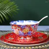 Miski 4,8 cala wykwintna mała miska ceramiczna zupa China Chin Chińska porcelanowa kontener ryżowy Jingdezhen Flowers zastawa stołowa