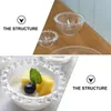 Kommen transparant glazen fruit slakkom parel rand ijs dessert milkshake cup container keuken servies