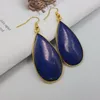 Dangle Earrings LiiJi Unique Arrival Natural Stone Lapis Lazuli Long Drop