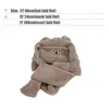 Berets Casual Winter Hat Cute Bear Warm Women Caps Beanies pluche sjaalmasker set