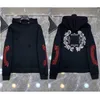 Lyxiga mäns modejackor Chromes Designer Zipper Sweatshirts Cross Print Brand Ch Hoodies Topps Casual Pullover