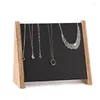 Jewelry Pouches Wooden Bracelet Necklaces Pendant Organizer Display Holder Stand Showing Rack Jewellery Shelf Showcase