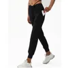 2024 Lu Lu Lemens Stylish Yoga kläder för kvinnors fitness Sweatpants Casual Lace-Up Byxor Öva byxor Lady Leggings Velafeel